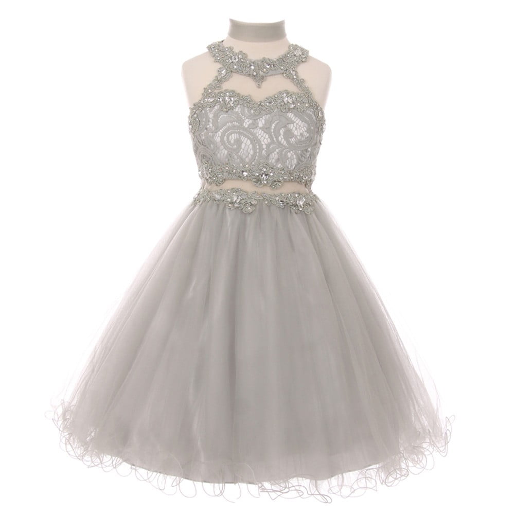 Silver Dresses for Little Girls